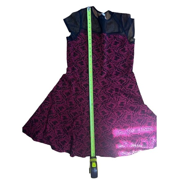 Retro Red & Black Lace Dress whimsigoth witchy vampire goth dark romance - Picture 8 of 12